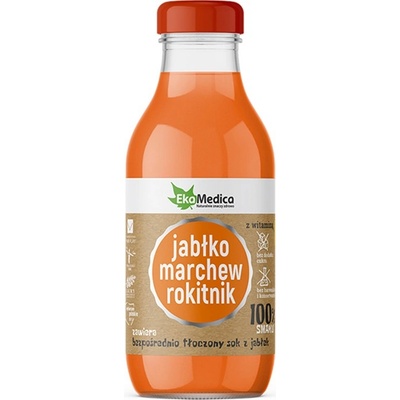 Ekamedica Сок от ябълка, моркови и морски зърнастец 300 ml | Ekamedica (283905 EK)