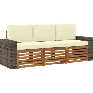 vidaXL Комплекти дивани 3 бр. Солидно акациево дърво (3383976)