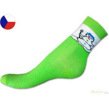 Nepon Dětské bavlněné ponožky Sněhulák zelený