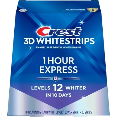 Crest 3D White 1 Hour Express bieliace pásiky 20 ks
