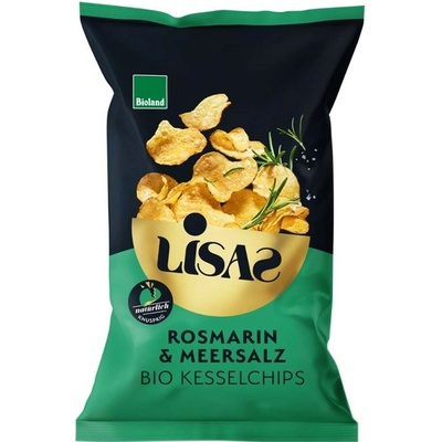 Lisa's Kotlíkové chipsy s rozmarýnem a mořskou solí bio 125 g