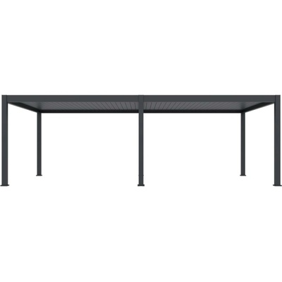 Gutroof Elektrická terasová pergola s osvetlením DELUXE PRO AUTOMATIC 4x8 antracit
