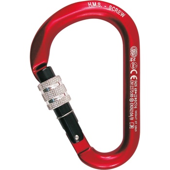 Kong HMS карабинер Kong HMS Classic Screw Sleeve HMS carabiner - Red / Black / Silver (323-0167-0611)
