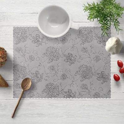 Biante Teflonové prostírání TF-083 Květované ornamenty na šedém 35x45cm