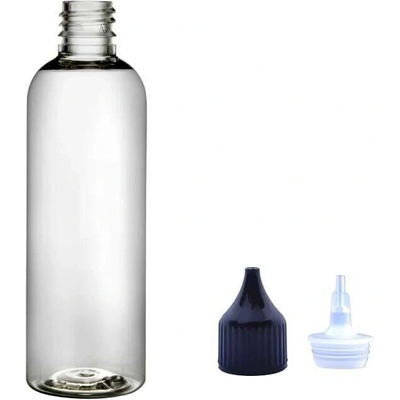 Via Plastová lahvička čirá s černou špičkou Via 100 ml