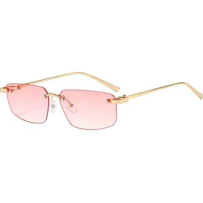 Techsuit Слънчеви очила Techsuit Premium Sunglasses (S098) - унисекс, правоъгълни, без рамка - Розов (Barbie)
