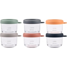 Béaba Sunrise Kelímky na jídlo skleněné 6 x 150 ml