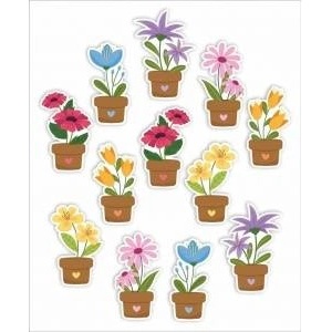 LearnHow Double-sided window decorations - Flowers. . . 12pcs