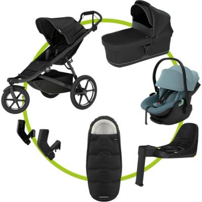 THULE 4v1 Urban Glide 3 Black + autosedačka Maple Black základňou Alfi a adaptérmi 2025