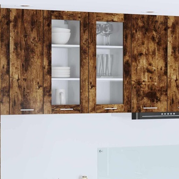 vidaXL Висящ шкаф Riga 2 pcs Димян дъб 40 x 31 x 80 см Инженерно дърво (884307)