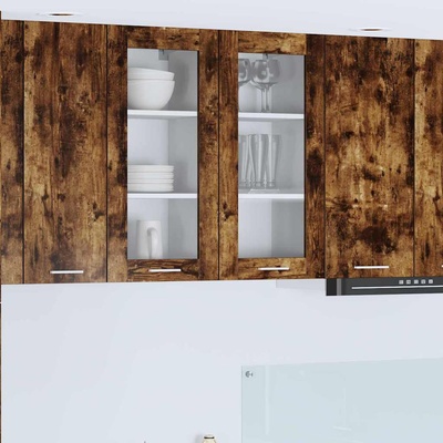 vidaXL Висящ шкаф 2 pcs Димян дъб 40 x 31 x 80 см Инженерно дърво (884307)