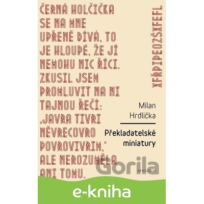 Překladatelské miniatury - Milan Hrdlička