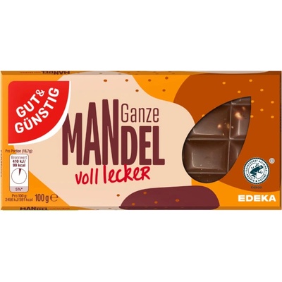 Gut & Günstig Mléčná s celými mandlemi 100 g