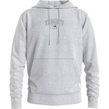 Tommy Hilfiger TOMMY JEANS šedá mikina TJM LIGHTWEIGHT TOMMY HOODIE