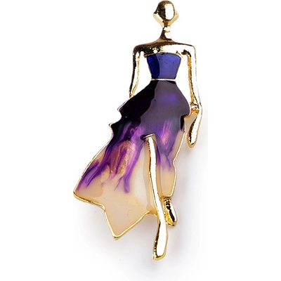 Stoklasa brož modelka 2 fialová