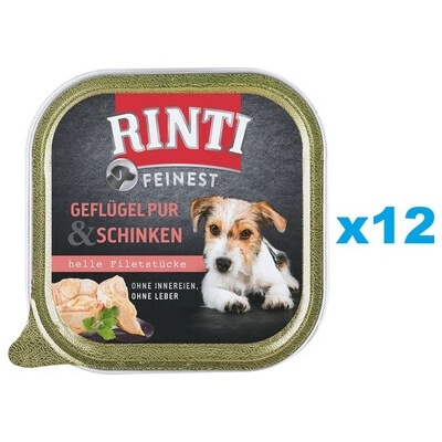 Rinti Feinest Poultry Pure&Ham hydina a šunka 12 x 150 g