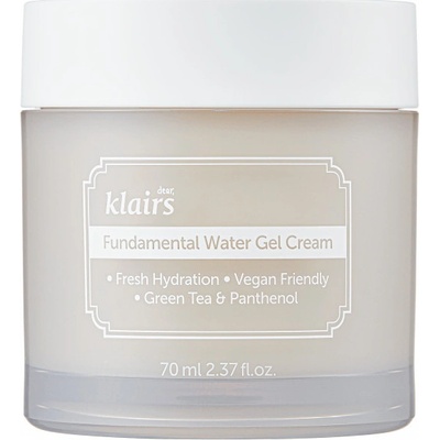 Klairs Fundamental Water Gel Cream hydratačný gélový krém na tvár 70 ml