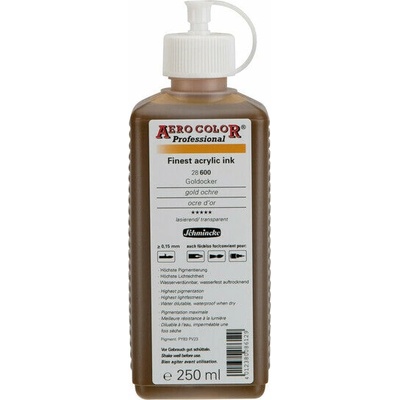 Schmincke Aero color professional akrylový atrament 250 ml 600 zlatý okrová