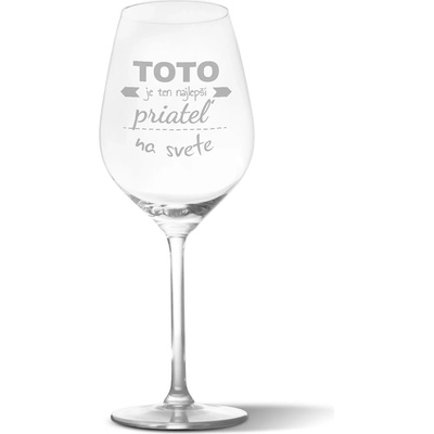 Sablio Pohár na víno Toto je ten najlepší priateľ na svete 490 ml