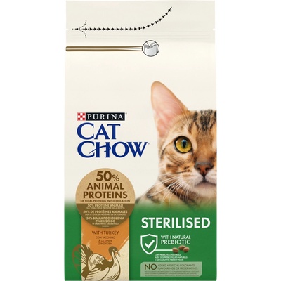 Purina Cat Chow Sterilised Krmivo suché pro dospělé kočky krůta 1,5 kg
