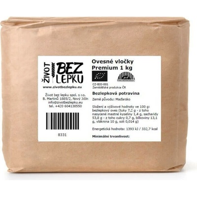 Život bez lepku Ovsené vločky Premium 1 kg