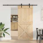 vidaXL Преплъзваща се врата NARVIK 90 x 210 см (213, 5 см) (3445392)