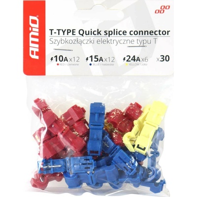Elektrické rýchlospojky Typ-T, 30ks mix Amio