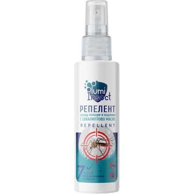 Lumi Insect Репелент срещу комари и кърлежи с евкалиптово масло, 100 ml