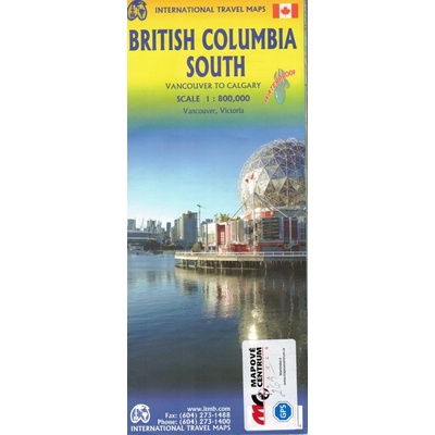 Britská Kolumbie jih 1:800tis. ITM