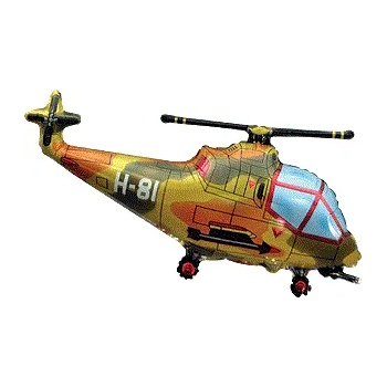 Image 1 of BP Балон от фолио - Военен хеликоптер