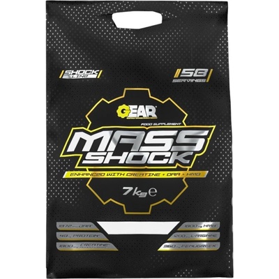 Gear Nutra Mass Shock | Gainer with DAA, Creatine, Fenugreek [7000 грама] Ягода
