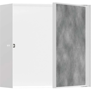 Hansgrohe XtraStoris Rock - Ниша за вграждане в стена, с вратички, 30x30x14 см, матово бяло 56091700 (56091700)