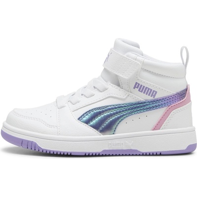 Puma dievčenská vychádzková obuv REBOUND V6 MID BOUNCY SKY AC+ PS biela fialová ružová modrá