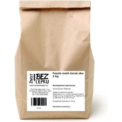 Život bez lepku Fazole malá černé oko 2 kg
