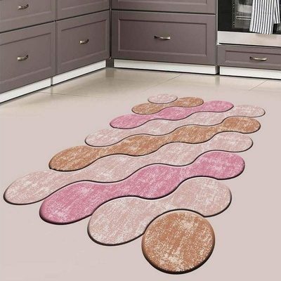 Chilai Home Килим Chilai Home 476HFT1856, 100x200 см, Полиестер 750 g/m2, Розов/кафяв (476HFT1856)