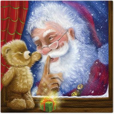 TaT Obrúsky Surprise from Santa 33x33cm