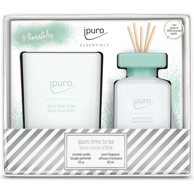 ipuro Essentials Time to Be свещ + дифузер в подаръчна опаковка 125g / 50ml,