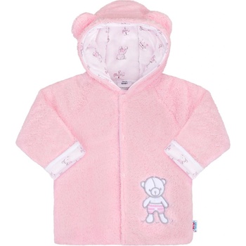 New Baby Zimný kabátik Nice Bear ružový