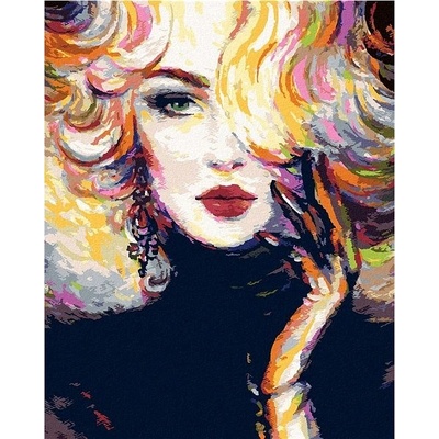 zuty Malování Podle Čísel Tajemná Žena V Barvách 80 x 100 Cm Plátno