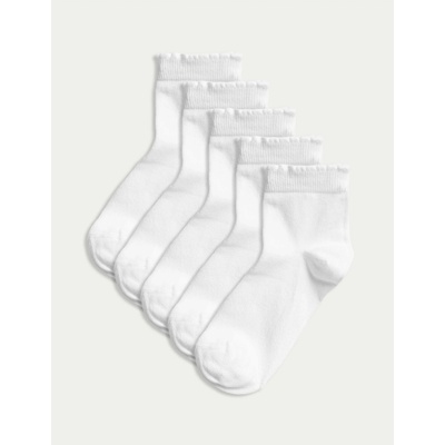 Marks & Spencer Чорапи 5 чифта детски Marks & Spencer | Byal | Момичешки | 31-36