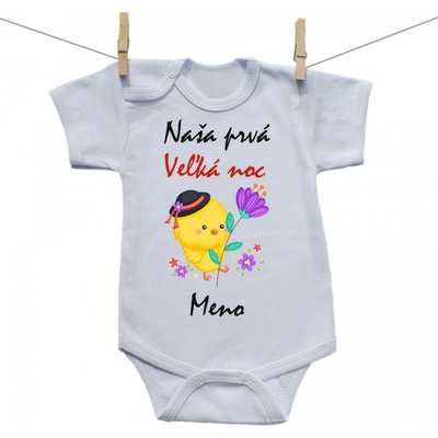 Boodyy Body s krátkym rukávom Naša prvá Veľká noc s menom Chlapec