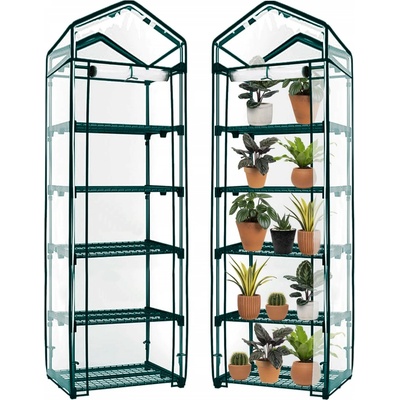 Springos Záhradný mini fóliovník s policami 70 × 50 × 190 cm S-GT0007