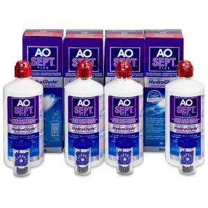 Alcon Разтвор AO SEPT PLUS HydraGlyde 4x360 ml - alensa