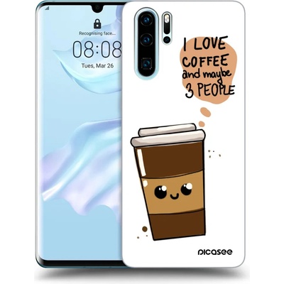 Púzdro Picasee silikónové Huawei P30 Pro - Cute coffee čiré