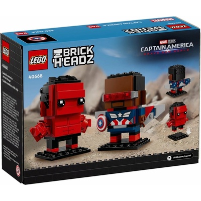 LEGO® BrickHeadz 40668 Figurky Kapitána Ameriky a Červeného Hulka