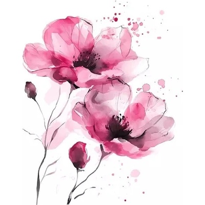 ti-flair Ubrousek 33x33cm Magnolie růžová akvarel – Zboží Mobilmania