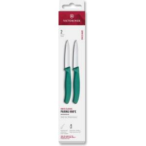 Victorinox Комплект ножове SWISS CLASSIC 8 cm, право острие, заострени, комплект от 2 бр. , зелен, пластмаса, Victorinox (VN676042C1)
