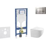 Geberit Duofix - Комплект за монтаж пред стена, тоалетна „Gaia и седалка със система „softclose, бутон „Sigma20, матов хром/хром SANI11CA1128B (SANI11CA1128B)