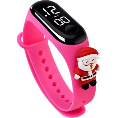 NUBLO Детски часовник NUBLO Band Mi 9 Christmas Edition, Силиконова каишка, Водоустойчив, Розов (Mi9-PINK)