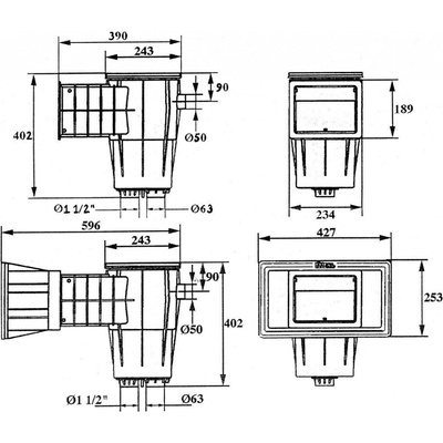 KRIPSOL skimmer sání 400x230 mm – Sleviste.cz